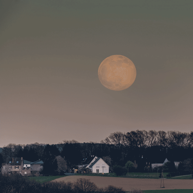 Moon rise above Hüchel