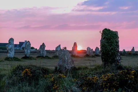 Sunset over the Lagatjar stone rows