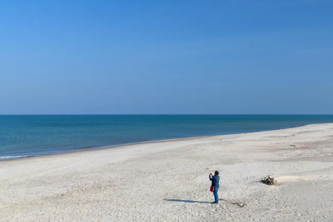 The wide beaches of the Curonian Spit