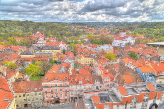 View of Vilnius from the steeple of St. John's Church