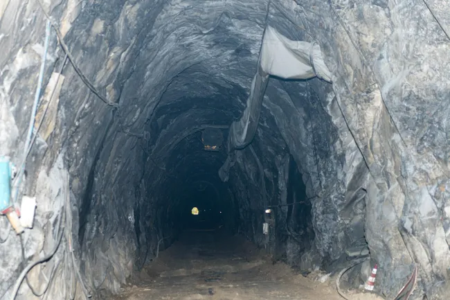 The tunnel into the mine