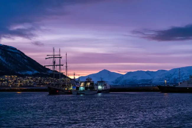 Der Hafen von Tromsø