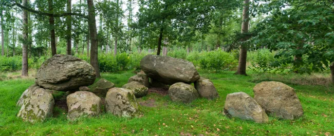 Die Poldenhünensteine in der Gemeinde Spahnharrenstätte mit der Sprockhoff-Nr. 829
