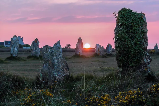 Sunset over the Lagatjar stone rows