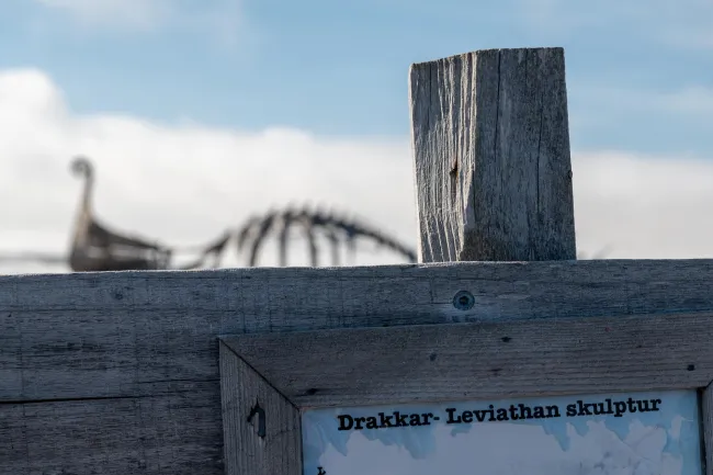 The impressive Drakkar-Leviathan sculpture in Ultima Thule, Vardø