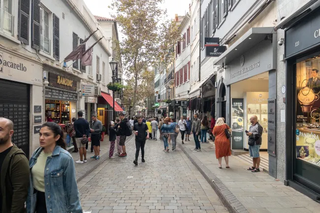 Shopping streets in Gibraltar