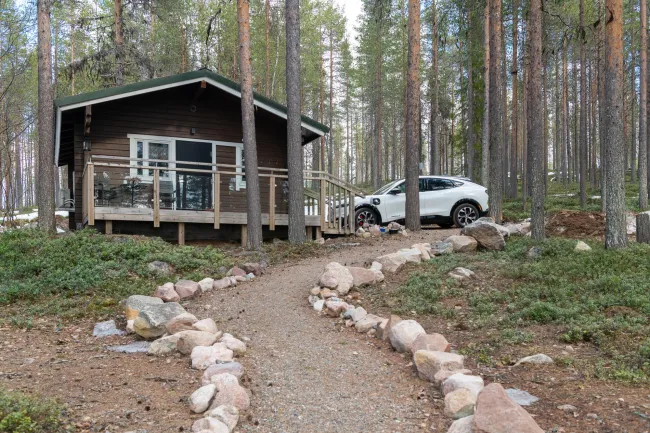 With 230V charging at our cabin in Finland