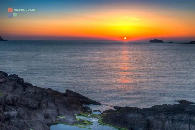Sunset over the Atlantic off Ireland's coast