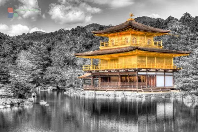 Kinkaku-ji - the "Golden Pavilion Temple" near Kyoto