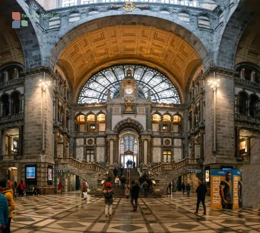 Die Eingangshalle des Antwerpener Bahnhofs