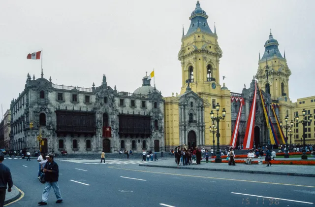 The Cathedral of Lima at the Plaza Mayor