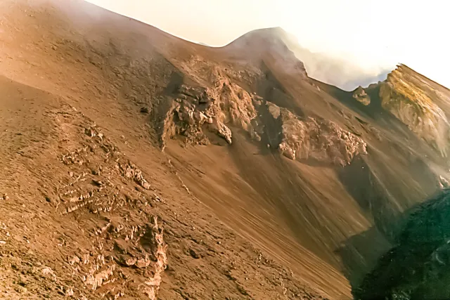 The lava slopes of Stromboli