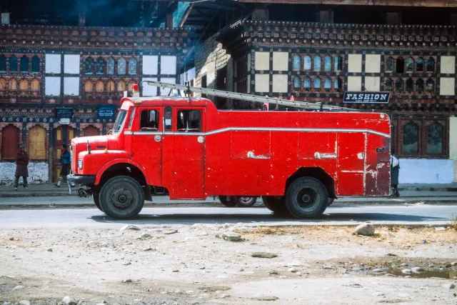 Feuerwehrauto in Paro