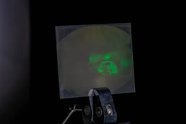 White light hologram generated with an argon laser