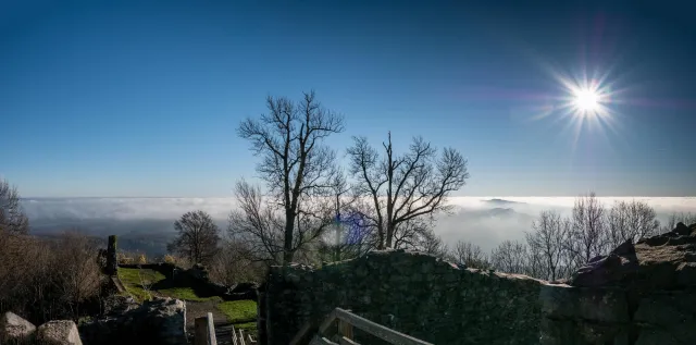 The cloud cover under the Löwenburg