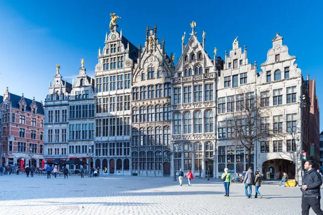 Guild houses on the Great Market in Antwerp