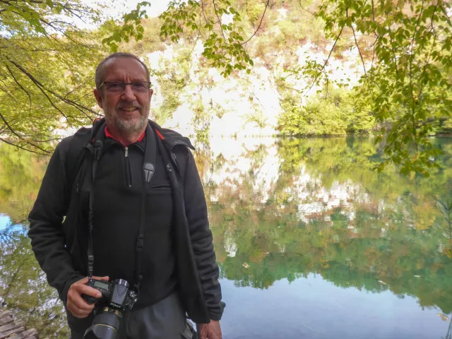 Jürgen at the Plitvice Lakes