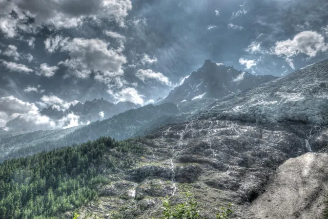 Mont Blanc massif in HDR