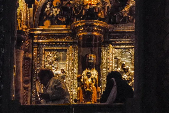 The Black Madonna in the Benedictine monastery of Santa Maria de Montserrat