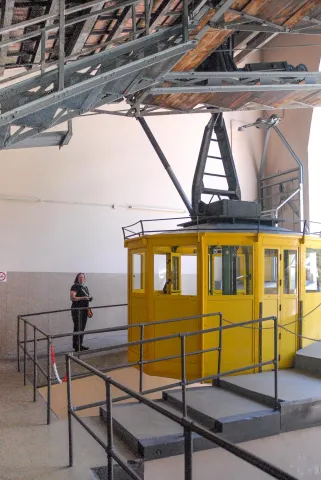 The ground station of the cable car