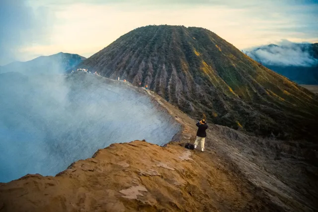 The craters in the Bromo-Tengger-Semeru National Park