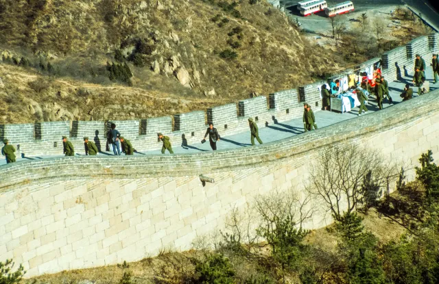 Militär auf der Chinesischen Mauer