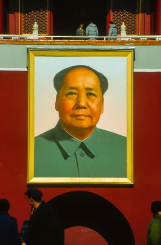 Mao Zedong at the main entrance to the Forbidden City