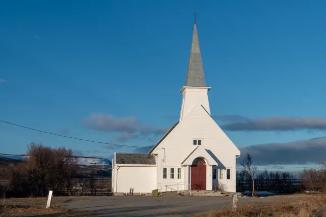 Die Kirche in Vadsø an der Barentssee