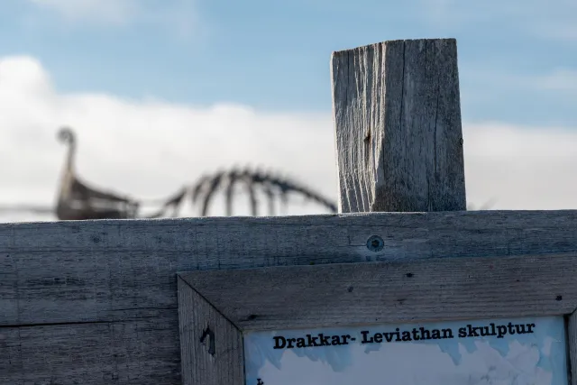 The impressive Drakkar-Leviathan sculpture in Ultima Thule, Vardø