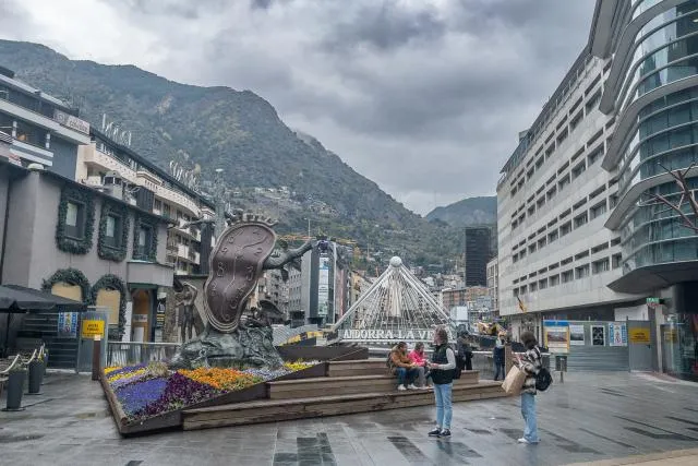 In the city center of Andorra's main town