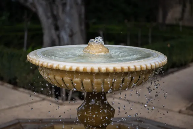 A fountain in the Gardens of the Generalife