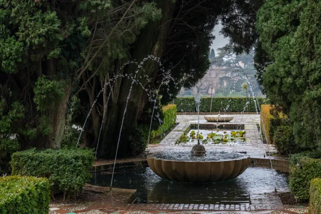 The fountains in the Gardens of the Generalife