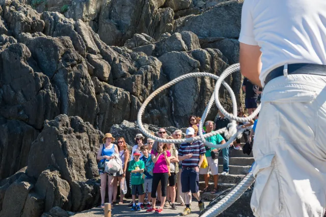 Touristen fangen in den Cinque Terre
