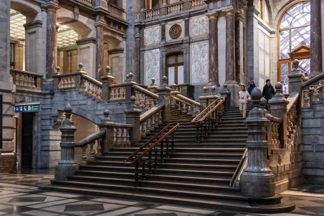 The stairs of Antwerp train station