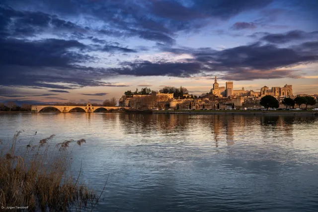 Avignon beim Sonnenuntergang