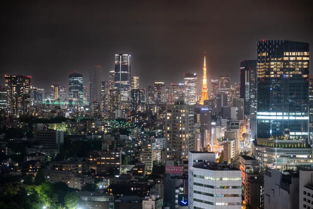 Skyline von Tokio mit Tokyo Tower