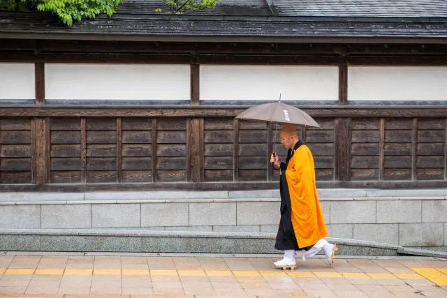 Ein Mönch in Kōyasan