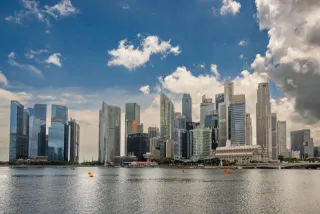 Die Skyline von Singapur