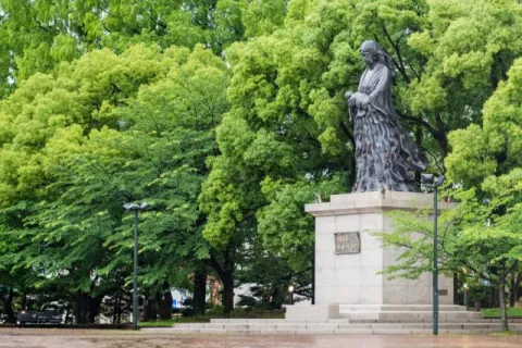 Memorial in Hypocenter Park in Nagasaki